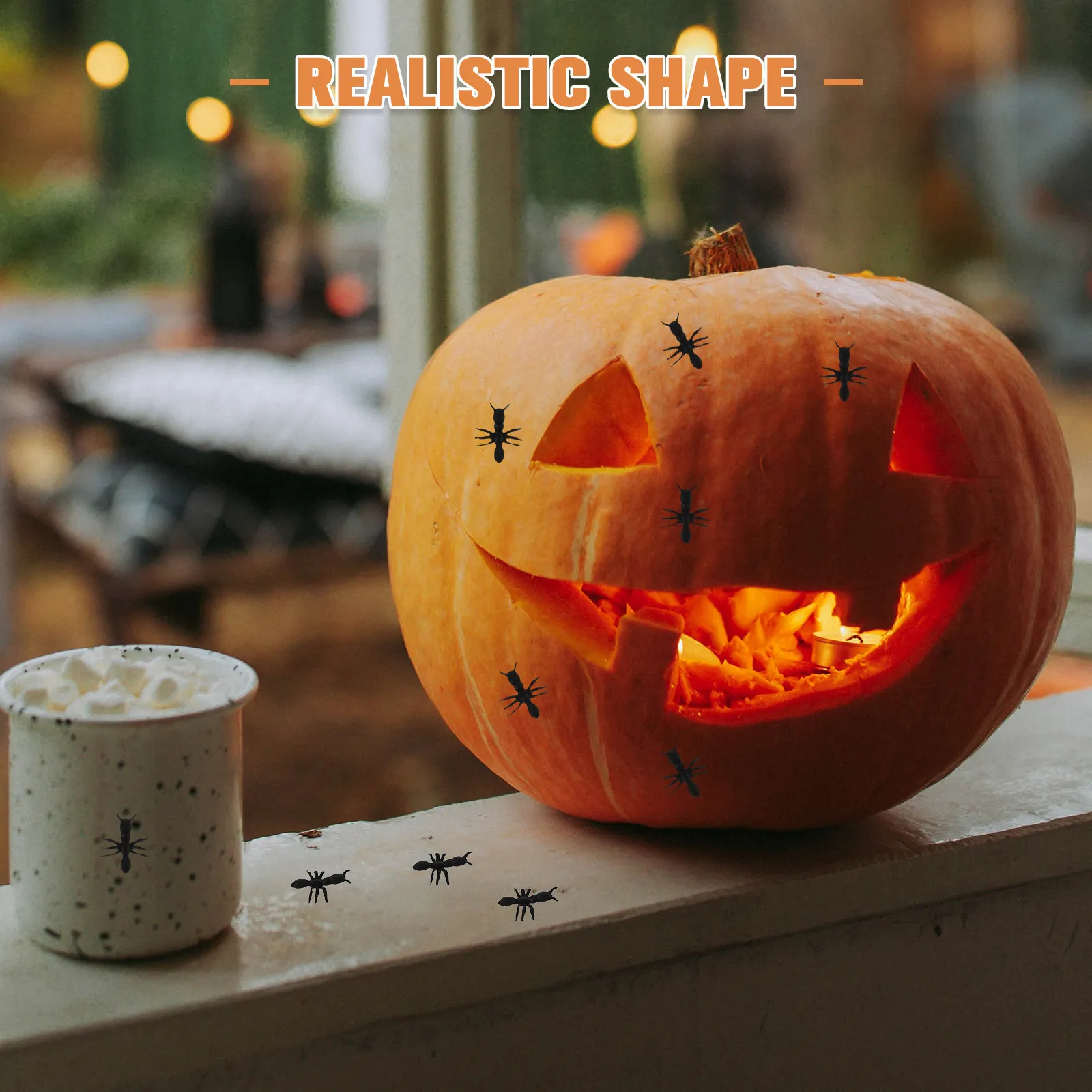 50Pcs Simulation Ants Realistic Plastic Halloween Decoration Pranks April Fool's Day Party Simulation Ants Halloween Prank Toys
50Pcs Simulation Ants Realistic Plastic Halloween Decoration Pranks April Fool's Day Party Simulation Ants Halloween Prank Toys