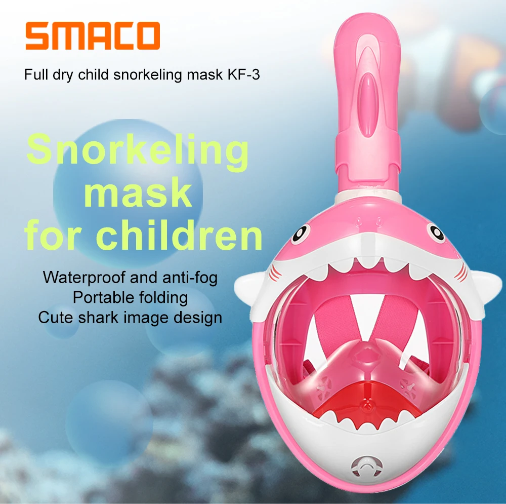 Full Face Snorkel Mask Kids Cute Shark Cartoon Anti Fog Full Dry Foldable Children Diving Mask Beach Swimming Equipment
Full Face Snorkel Mask Kids Cute Shark Cartoon Anti Fog Full Dry Foldable Children Diving Mask Beach Swimming Equipment