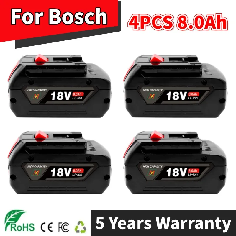2025 Upgrade Replacement Li-ionBattery For BOSCH 18V GBA Professional GBA GSR GSB BAT618 BAT609 w/Fuel Guage with Capacity 10Ah
2025 Upgrade Replacement Li-ionBattery For BOSCH 18V GBA Professional GBA GSR GSB BAT618 BAT609 w/Fuel Guage with Capacity 10Ah