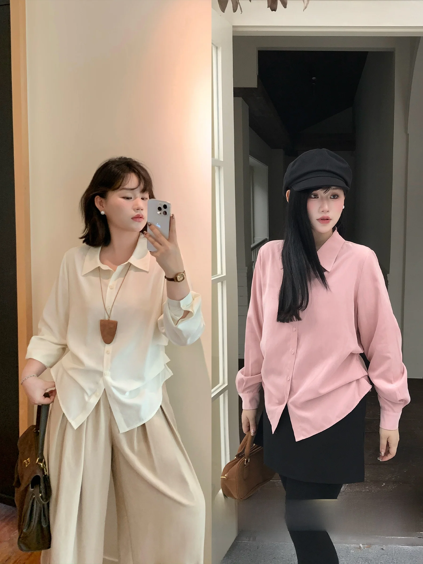 Slimming Effect Long Sve Women's irt Pleated Waist Design Korean Sle Straight Cut Autumn Faion Top by f Moon Fi
Slimming Effect Long Sve Women's irt Pleated Waist Design Korean Sle Straight Cut Autumn Faion Top by f Moon Fi