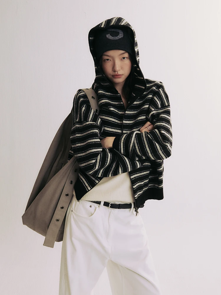 Art Student Pure Wool Hoodie Soft Thiened Classic Simple Outerwear Women's Knitted Sweater Coat Warmth Fall Season Long Sve
Art Student Pure Wool Hoodie Soft Thiened Classic Simple Outerwear Women's Knitted Sweater Coat Warmth Fall Season Long Sve