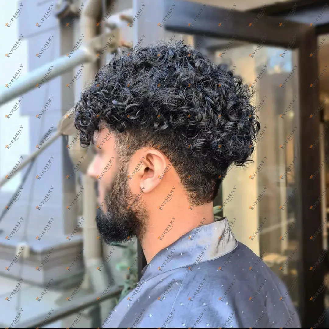Natural Hair Pieces Human Hair Men Toupee Replacement System Thin Skin 20MM Curl Weave Full Machine Injected Technical Men's Wig
Natural Hair Pieces Human Hair Men Toupee Replacement System Thin Skin 20MM Curl Weave Full Machine Injected Technical Men's Wig