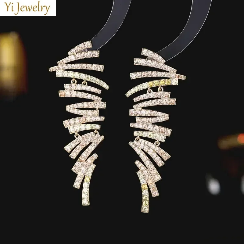 Geometric Figure Broken Line Earrings Gold Silver Color Black Zircon Wedding Evening Party Long Dangle Earrings for Women Gift
Geometric Figure Broken Line Earrings Gold Silver Color Black Zircon Wedding Evening Party Long Dangle Earrings for Women Gift