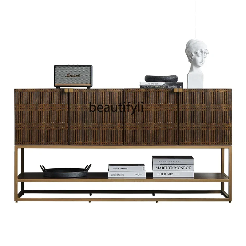Nordic light luxury retro solid wood dining side cabinet Middle antique locker Living room entrance wall dining room cabinet
Nordic light luxury retro solid wood dining side cabinet Middle antique locker Living room entrance wall dining room cabinet