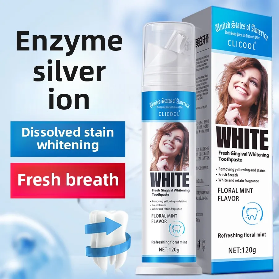 Отбеливающая зубная паста с пресс-насосом ионами серебра с ферментом — удаление пятен и свежее дыхание, аутентичная отбеливающая зубная паста
Отбеливающая зубная паста с пресс-насосом ионами серебра с ферментом — удаление пятен и свежее дыхание, аутентичная отбеливающая зубная паста