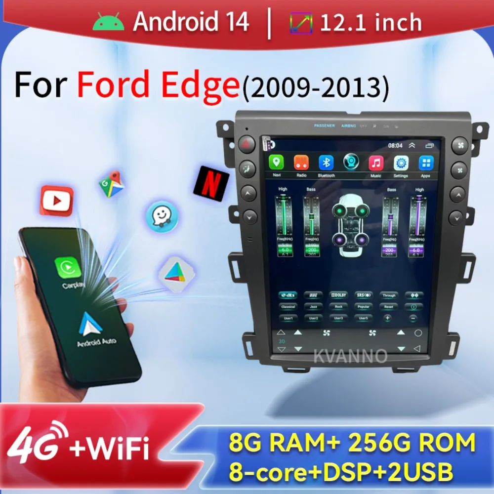 12.1" 256G For Ford Edge 2009-2013 Mirror Link Multimedia Stereo Carplay Screen Android Auto Wirreless Video Player 4G AutoRadio
12.1" 256G For Ford Edge 2009-2013 Mirror Link Multimedia Stereo Carplay Screen Android Auto Wirreless Video Player 4G AutoRadio