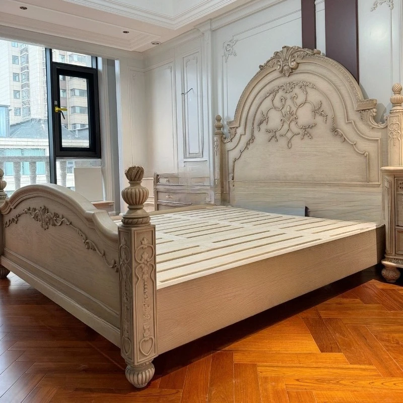 Furniture All Solid Wood Hand-carved Bed, European Oak Engraved Bed, French Storage Bed
Furniture All Solid Wood Hand-carved Bed, European Oak Engraved Bed, French Storage Bed