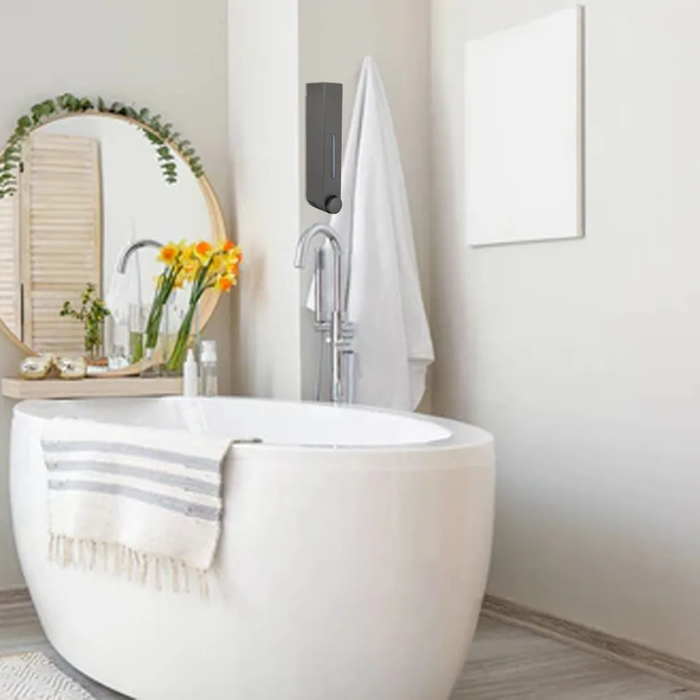 Plastic Soap Dispenser Grey Refillable Shampoo Dispenser No Drill Installation Manual Operation Lotion Dispenser
Plastic Soap Dispenser Grey Refillable Shampoo Dispenser No Drill Installation Manual Operation Lotion Dispenser