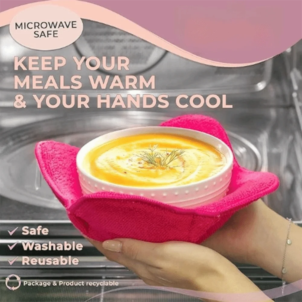 2Pcs Heat Resistant Microwave Bowl Cozy Reusable Design Polyester Fabric Microwave Bowl Holder Multi-functional Anti Scalding
2Pcs Heat Resistant Microwave Bowl Cozy Reusable Design Polyester Fabric Microwave Bowl Holder Multi-functional Anti Scalding