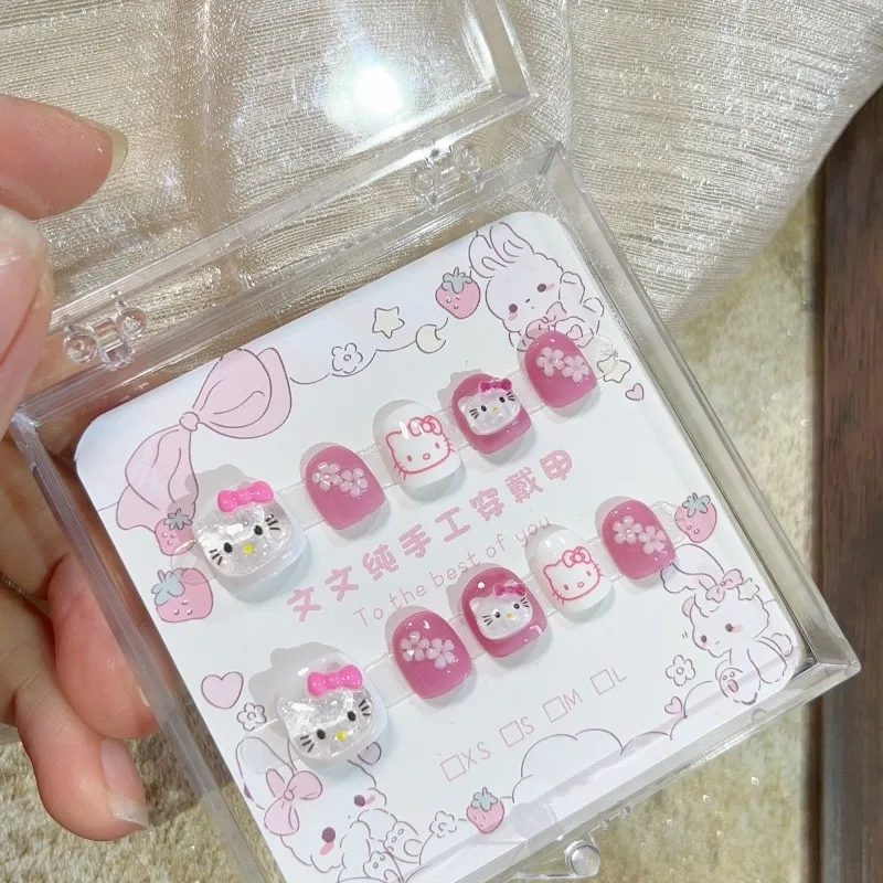 Hello Kitty Anime Kawaii Sanrio Ins Fashion Nail Sticker Cute Cartoon Children Wearing Nails Detachable Pendant Gifts for Kids
Hello Kitty Anime Kawaii Sanrio Ins Fashion Nail Sticker Cute Cartoon Children Wearing Nails Detachable Pendant Gifts for Kids