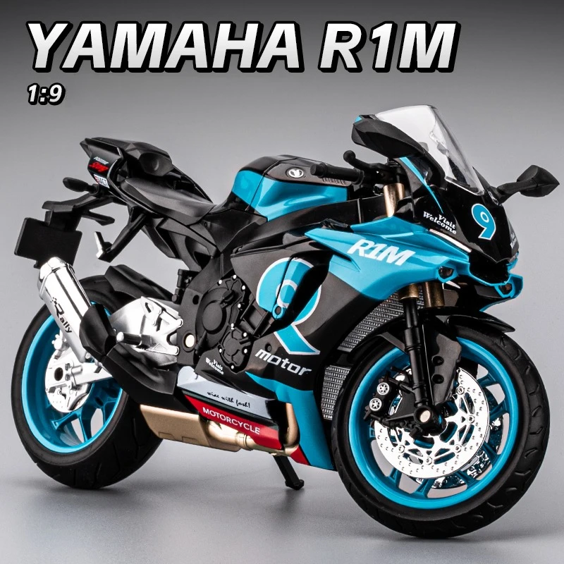 1:9 Yamaha YZF-R1M, литая под давлением модель мотоцикла из сплава, коллекция игрушечных транспортных средств, звук и свет, внедорожный автоцикл, игрушки, автомобиль в подарок
1:9 Yamaha YZF-R1M, литая под давлением модель мотоцикла из сплава, коллекция игрушечных транспортных средств, звук и свет, внедорожный автоцикл, игрушки, автомобиль в подарок