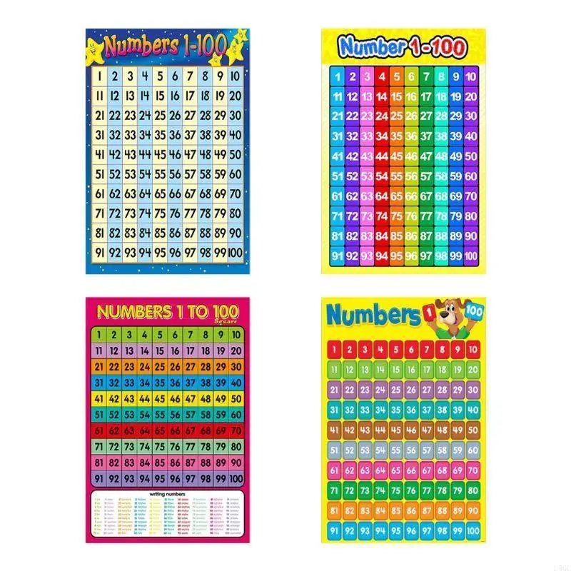 Educational 1-100 Number Math Poster for Toddler Nursery Homeschool Kindergarten D5QC
Educational 1-100 Number Math Poster for Toddler Nursery Homeschool Kindergarten D5QC