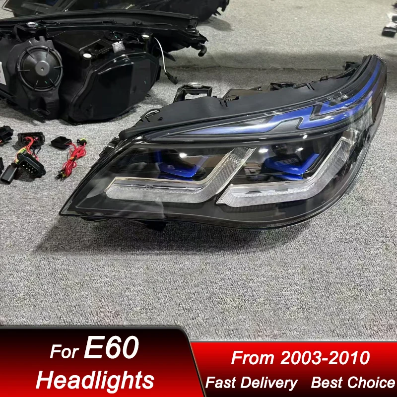 Car Headlights For 5 Series E60 03-10 RHD LHD full LED Headlamp Assembly Upgrade High Configure Projector Lens Accessories Kit
Car Headlights For 5 Series E60 03-10 RHD LHD full LED Headlamp Assembly Upgrade High Configure Projector Lens Accessories Kit