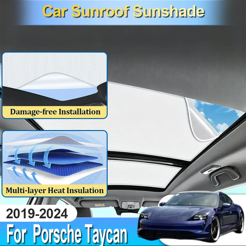 For Porsche Taycan Type 9J1 Body Kit 2019~2024 Electrostatic Static Cling Sunroof Sunshade Sun Cover Blocker Car Tools Foldable
For Porsche Taycan Type 9J1 Body Kit 2019~2024 Electrostatic Static Cling Sunroof Sunshade Sun Cover Blocker Car Tools Foldable