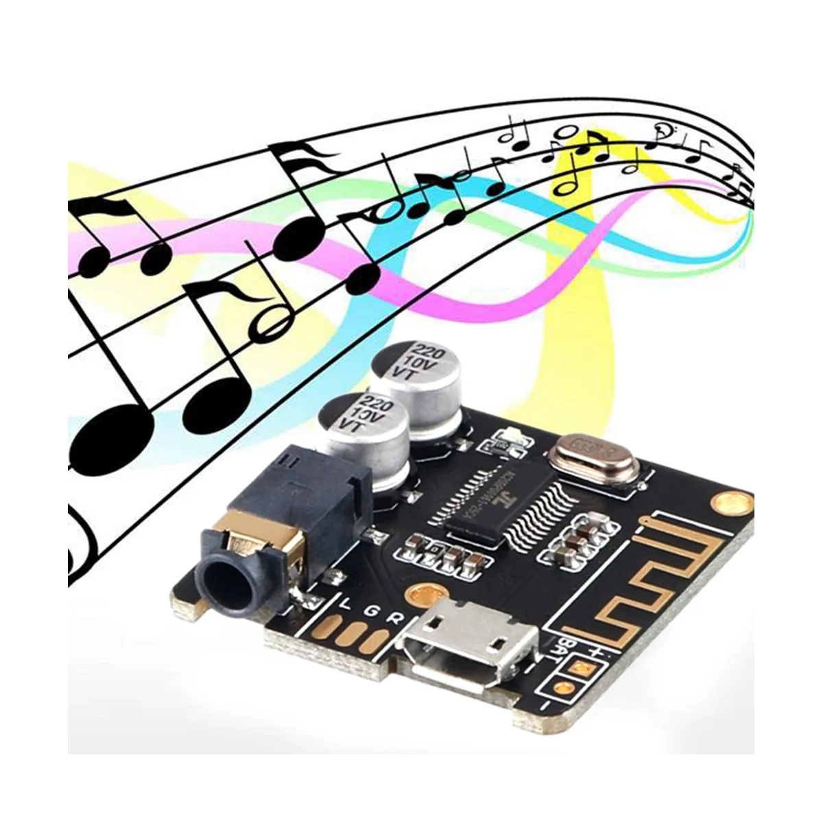 Комплект аудиоприемника BT5.0 + аудиокабеля AUX, MP3 Bluetooth декодер без потерь, автомобильный динамик, аудио усилитель, плата, модуль
Комплект аудиоприемника BT5.0 + аудиокабеля AUX, MP3 Bluetooth декодер без потерь, автомобильный динамик, аудио усилитель, плата, модуль