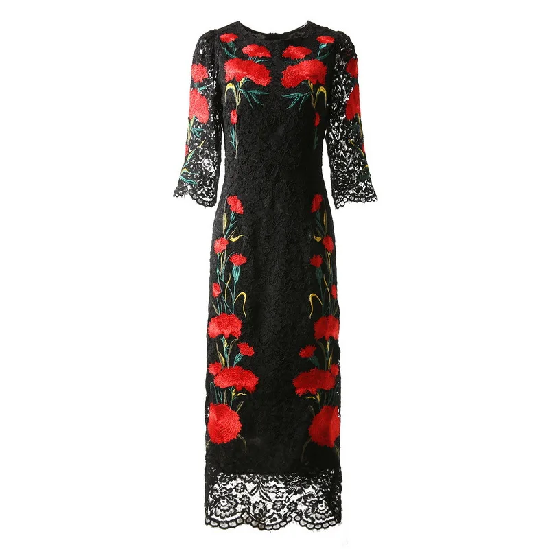 European and American women's clothes 2023 summer new Carnations embroidered with seven-point sleeves fashion Lace Dress XXL
European and American women's clothes 2023 summer new Carnations embroidered with seven-point sleeves fashion Lace Dress XXL