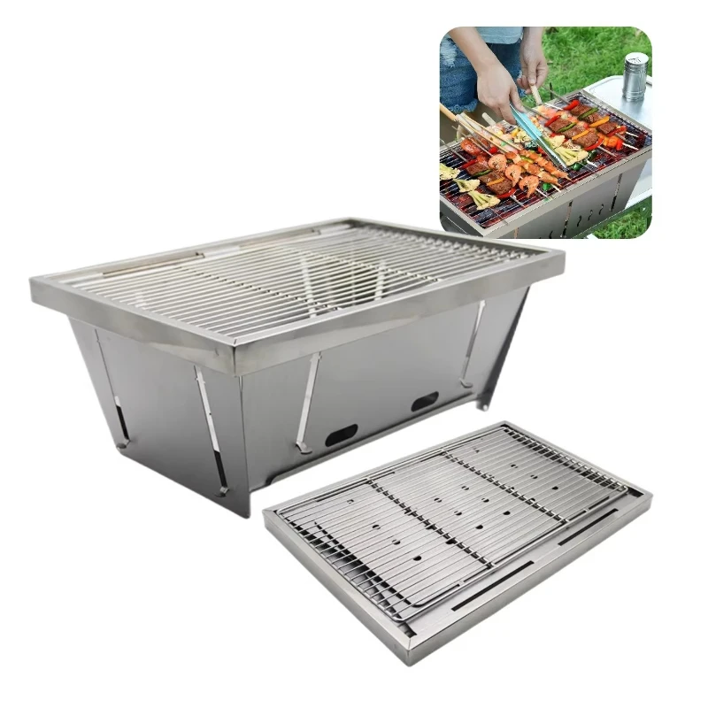 Portable Stainless Steel Dining Table Grill Foldable BBQ Menu BBQ Grill Outdoor Camping Charcoal BBQ
Portable Stainless Steel Dining Table Grill Foldable BBQ Menu BBQ Grill Outdoor Camping Charcoal BBQ