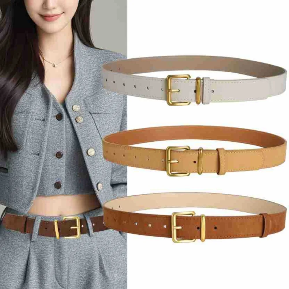 Модные ремни для женщин, высококачественные универсальные ремни из искусственной кожи с пряжкой золотого цвета и матовой поверхностью
Модные ремни для женщин, высококачественные универсальные ремни из искусственной кожи с пряжкой золотого цвета и матовой поверхностью