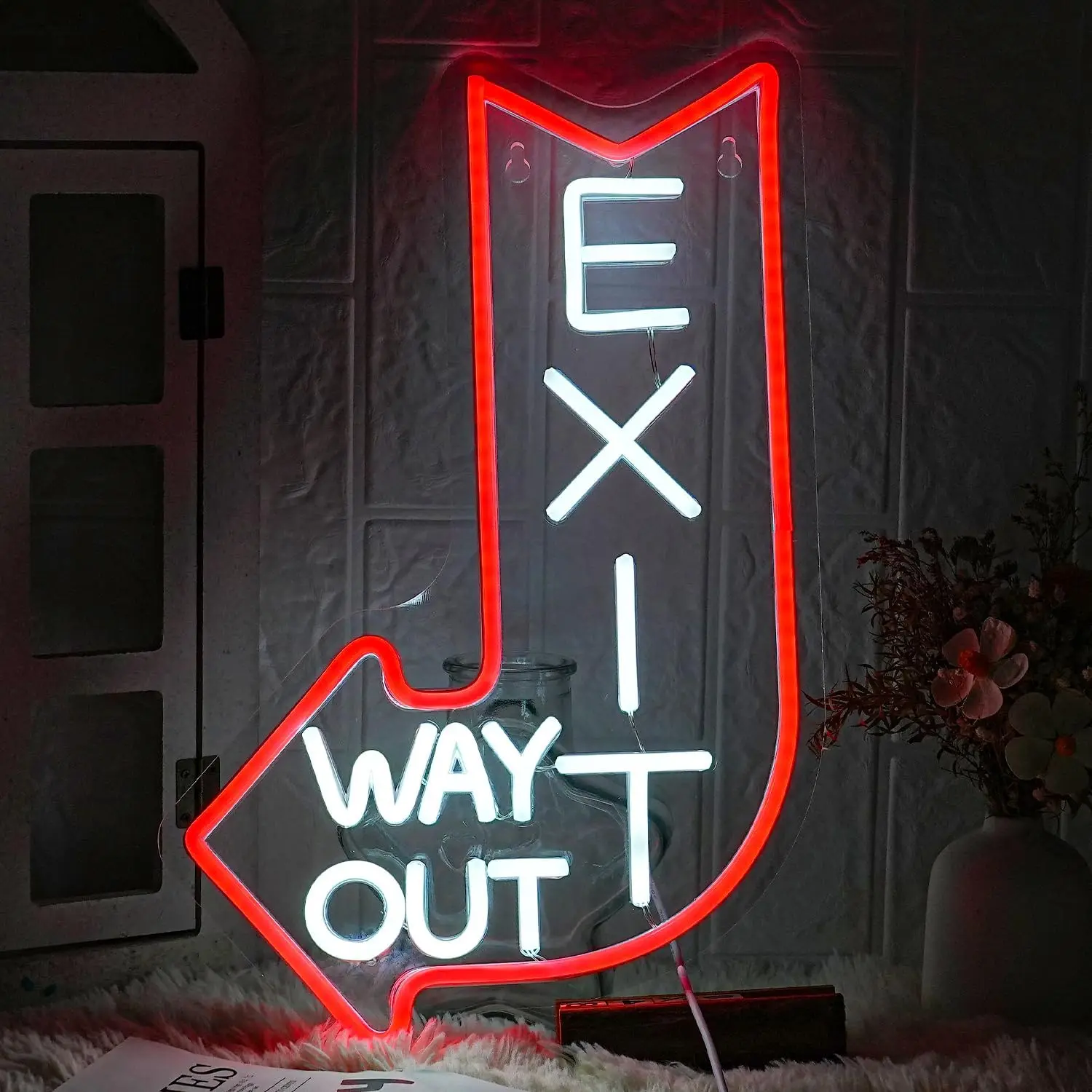 Exit Way Out Neon Sign Decor Modern minimalist neon, cool-toned, calm and restrained
Exit Way Out Neon Sign Decor Modern minimalist neon, cool-toned, calm and restrained