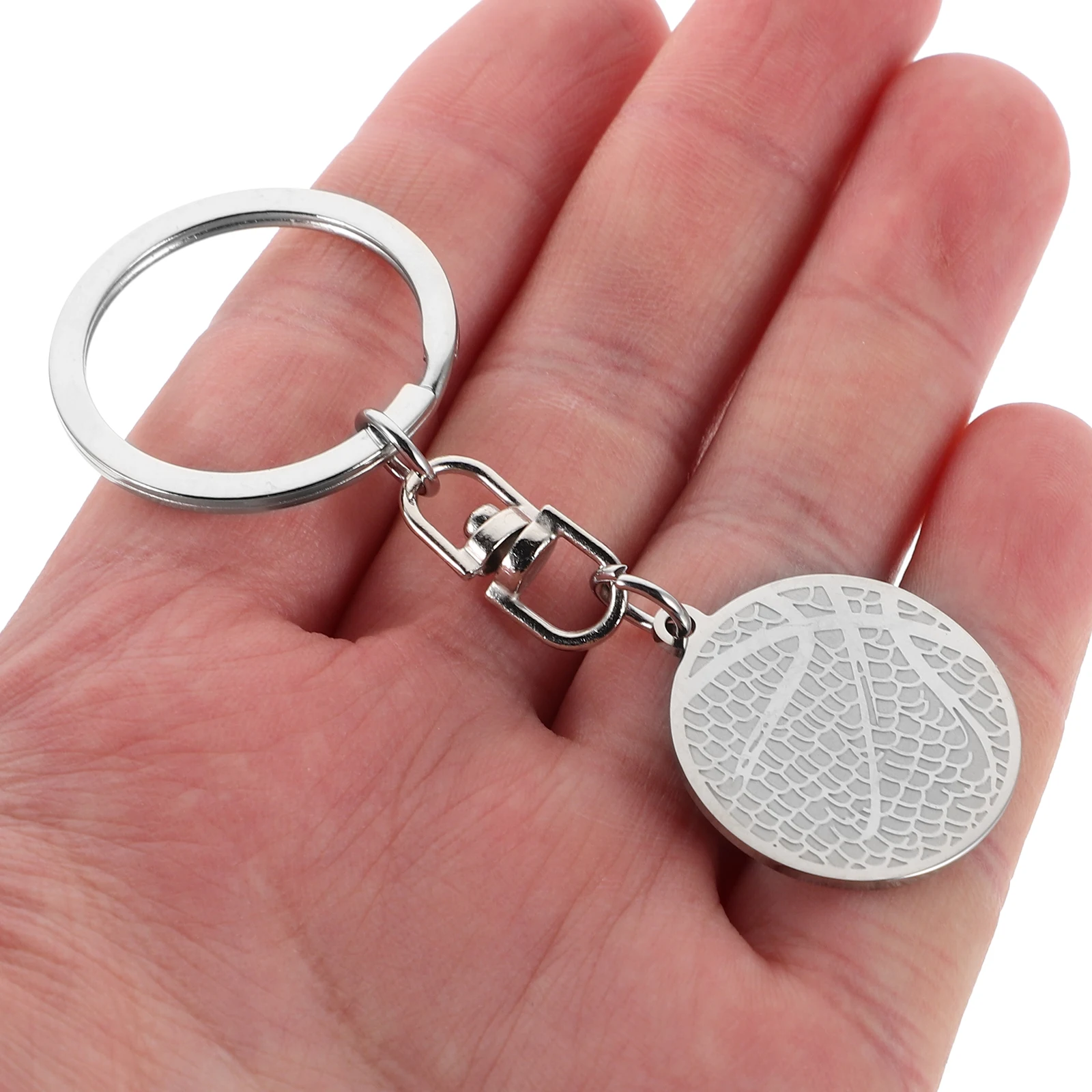 1PC Basketball Stainless Steel Sport Keyring Sports Keychains Durable Exquisite Pendant Car Ornament Boys Jewelry
1PC Basketball Stainless Steel Sport Keyring Sports Keychains Durable Exquisite Pendant Car Ornament Boys Jewelry