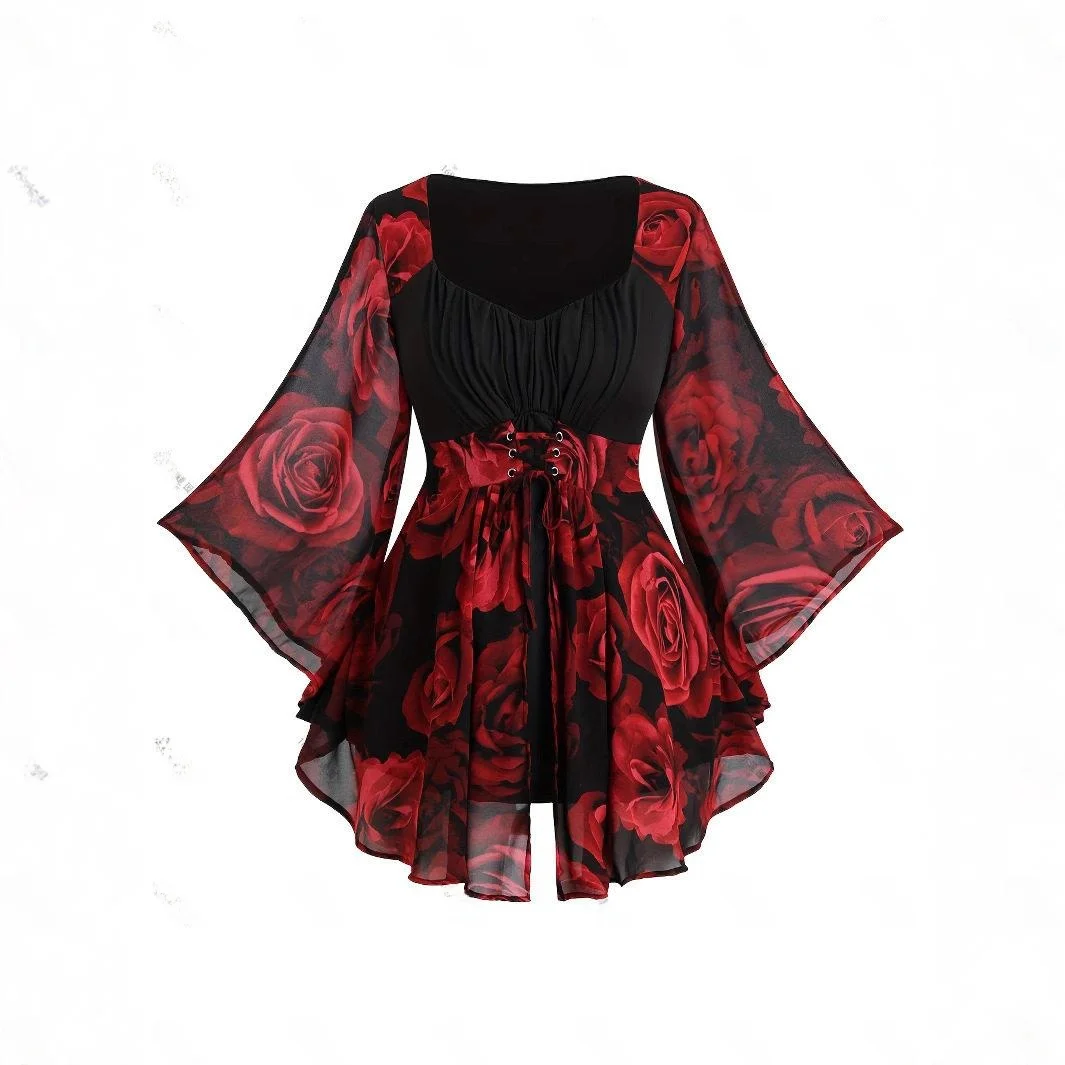 plus Size Halloween Themed Rose Patchwork Floral Print Casual Style Long Sleeve round Neck Polyester Fabric Bat Sleeve Women'...
plus Size Halloween Themed Rose Patchwork Floral Print Casual Style Long Sleeve round Neck Polyester Fabric Bat Sleeve Women'...