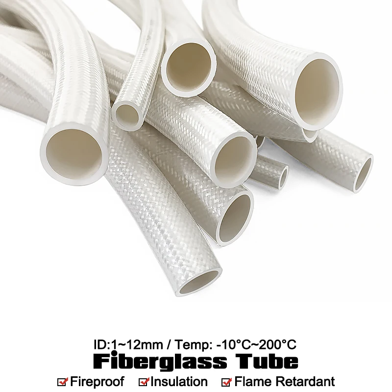 7000V 200 Deg High Temperature ID 2mm ~12mm Chemical Glass Fiber Tube Braided Fiberglass Sleeve Cable Protective Insulation Hose
7000V 200 Deg High Temperature ID 2mm ~12mm Chemical Glass Fiber Tube Braided Fiberglass Sleeve Cable Protective Insulation Hose