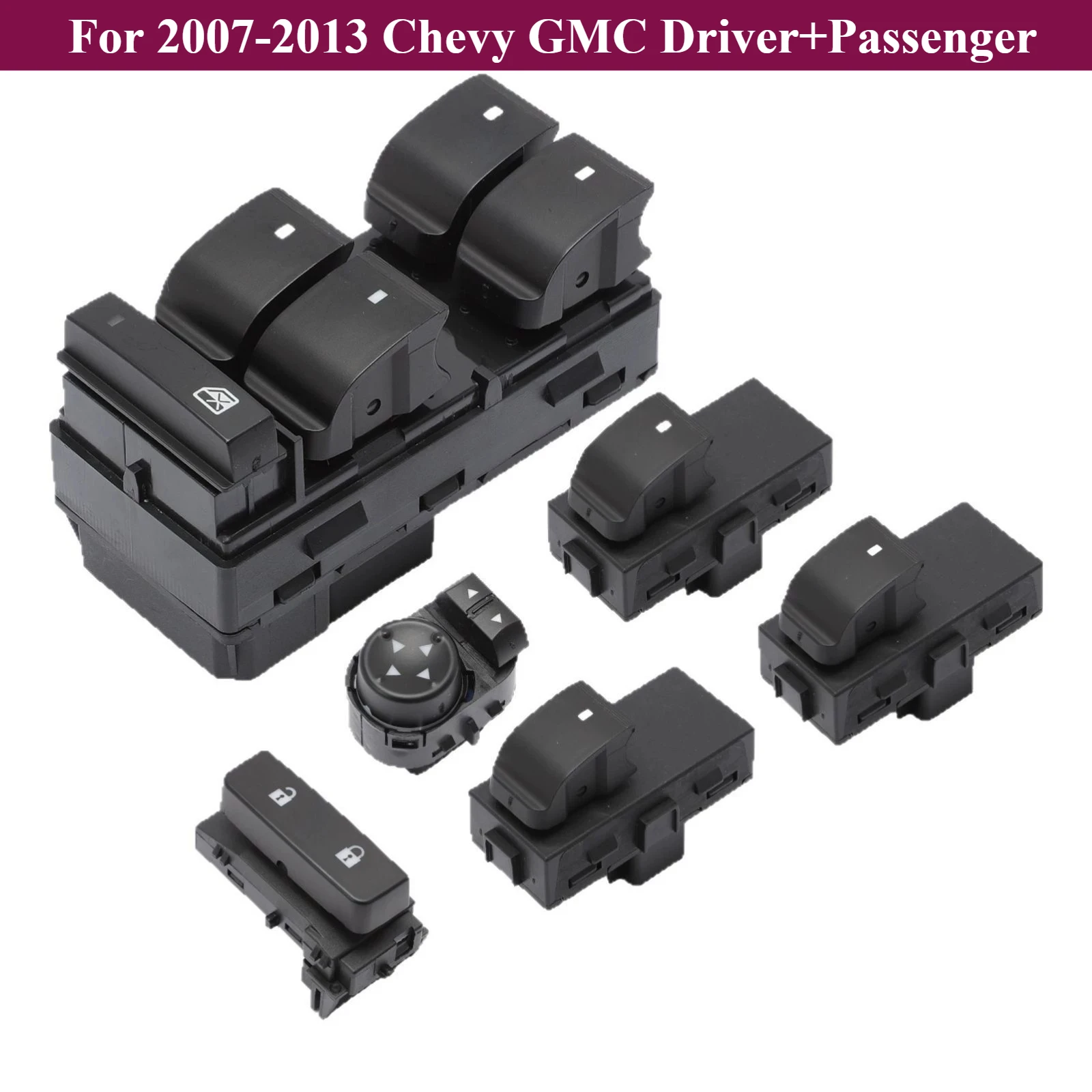 Выключатель окна + дверной замок + управление зеркалом для Chevy GMC 2007-2013 годов водителя + пассажир 20945129、15804093、22883768、22895545
Выключатель окна + дверной замок + управление зеркалом для Chevy GMC 2007-2013 годов водителя + пассажир 20945129、15804093、22883768、22895545