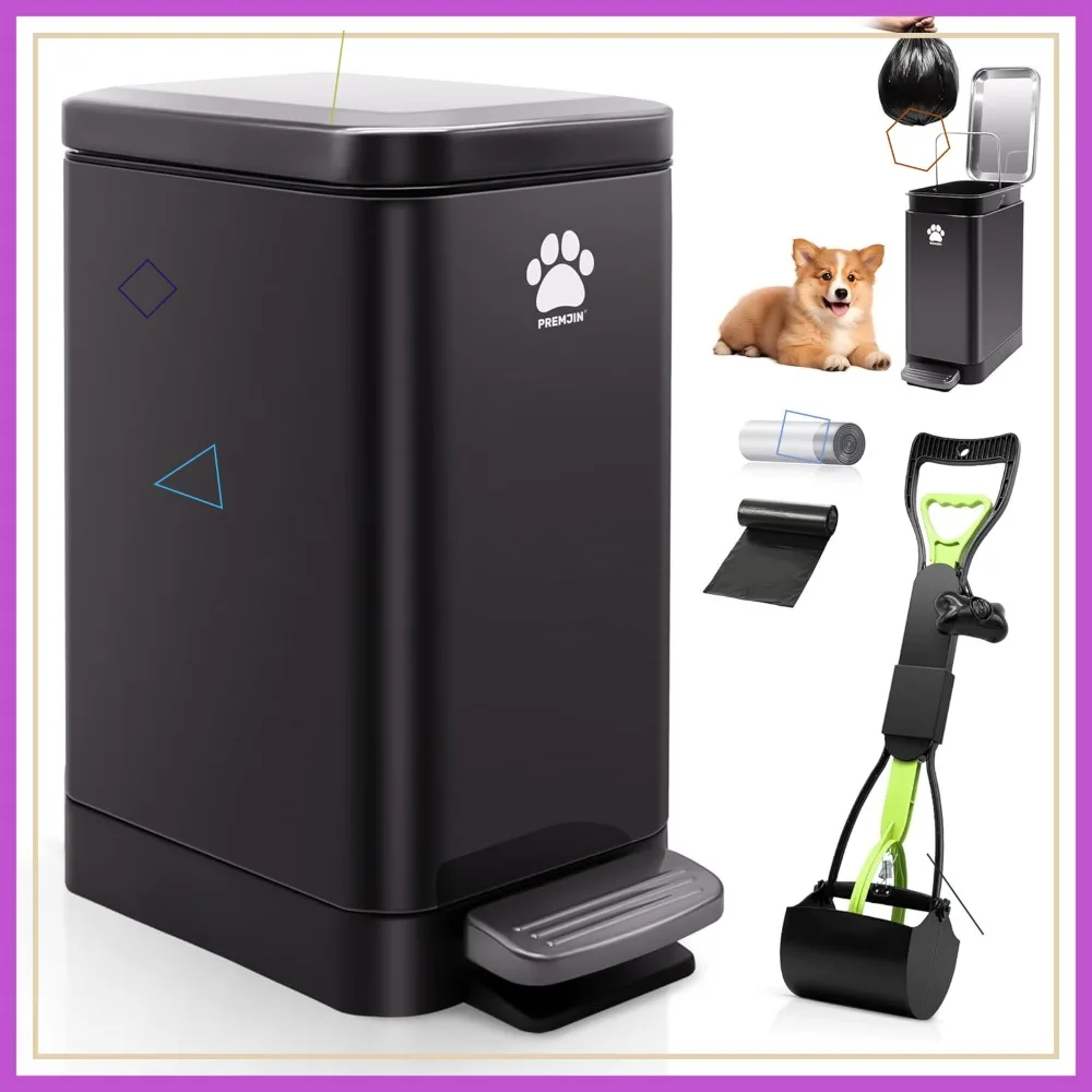 Outdoor Dog Poop Trash Can with Scooper, 12L/3.2Gal Metal Garbage Bin for Small to Large Dogs
Outdoor Dog Poop Trash Can with Scooper, 12L/3.2Gal Metal Garbage Bin for Small to Large Dogs