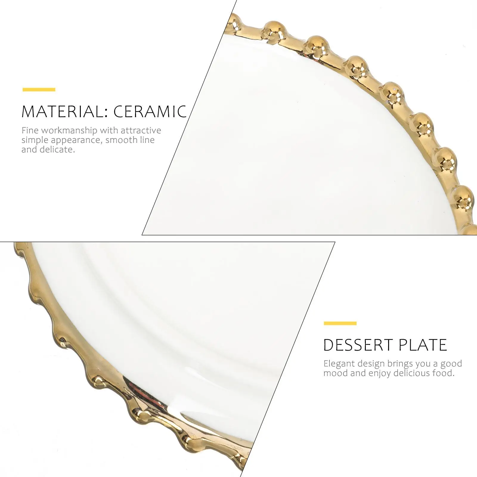 White Dim Sum Plate Platters Ceramic Snacks Gold Dish Dessert Plates Smooth Line Elegant Design Fine Workmanship Perfect Gift
White Dim Sum Plate Platters Ceramic Snacks Gold Dish Dessert Plates Smooth Line Elegant Design Fine Workmanship Perfect Gift
