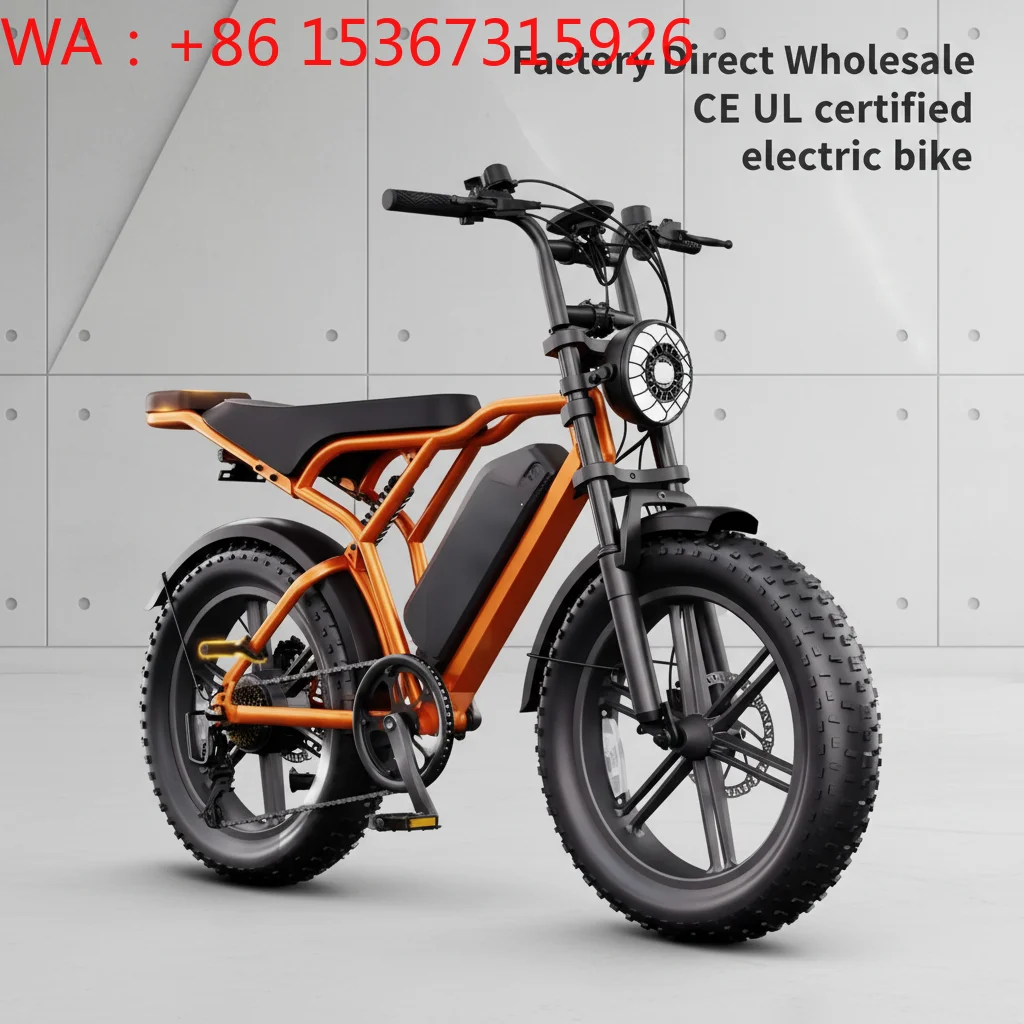 Wholesale Factory Direct 48V Electric Bicycle Full Suspension 20 Inch Lithium Battery 7 Speed Fat Tire Electric Bike for Adults
Wholesale Factory Direct 48V Electric Bicycle Full Suspension 20 Inch Lithium Battery 7 Speed Fat Tire Electric Bike for Adults