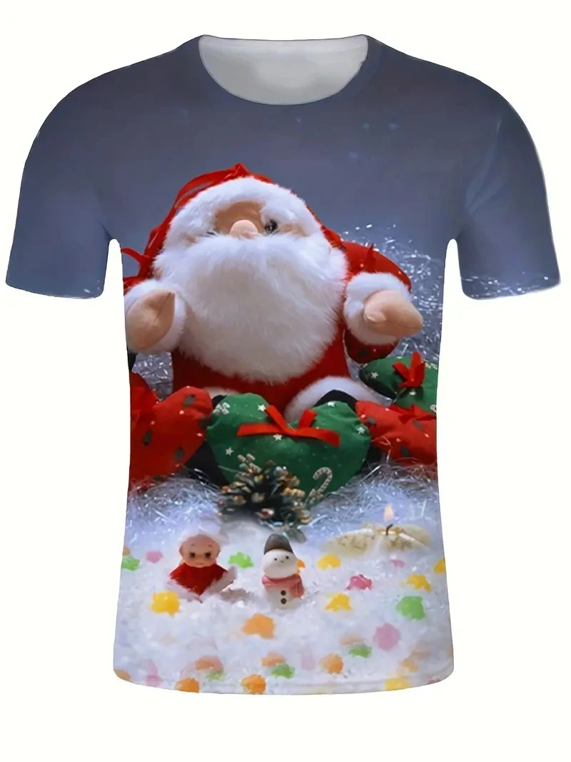 Men's Clothing Patterned T-shirt Christmas Santa Claus 3D Printed T-shirt Men/Women Fashion Casual Short Sleeve Christmas Shirt
Men's Clothing Patterned T-shirt Christmas Santa Claus 3D Printed T-shirt Men/Women Fashion Casual Short Sleeve Christmas Shirt