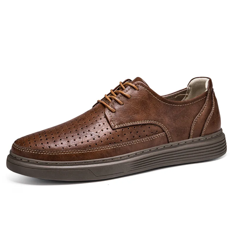Spring Low-top Lace-up Man Shoes Leather Casual Busines Wedding Party Single Shoe Comfort Fashion Hollow Out Men Shoe Flat Heels
Spring Low-top Lace-up Man Shoes Leather Casual Busines Wedding Party Single Shoe Comfort Fashion Hollow Out Men Shoe Flat Heels