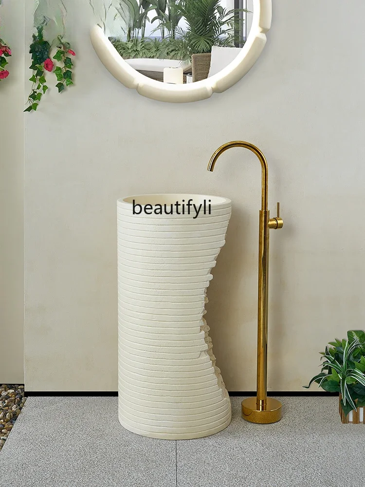 Cream Style Artistic Personality Column Wash Basin B & B Creative Strange Shape Cylindrical Sink Outdoor Column Basin Washbasin
Cream Style Artistic Personality Column Wash Basin B & B Creative Strange Shape Cylindrical Sink Outdoor Column Basin Washbasin