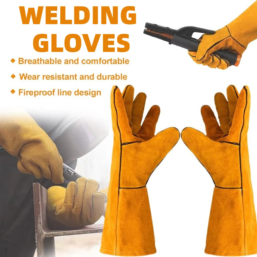 Soft Welding Gloves Heat Resistant Flexible Gardening Safety Gloves Protective Durable Leather Working Gloves Driving
Soft Welding Gloves Heat Resistant Flexible Gardening Safety Gloves Protective Durable Leather Working Gloves Driving