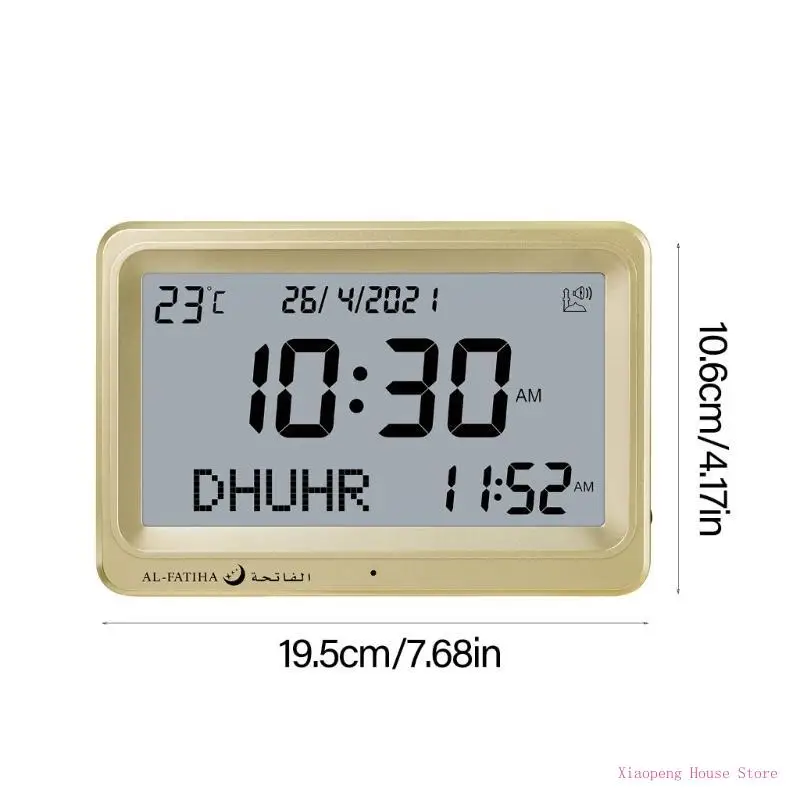 LCD Display Azan Clock Believe Prayer Alarm Clock Upgrades for Home Or Office Use 77JC
LCD Display Azan Clock Believe Prayer Alarm Clock Upgrades for Home Or Office Use 77JC