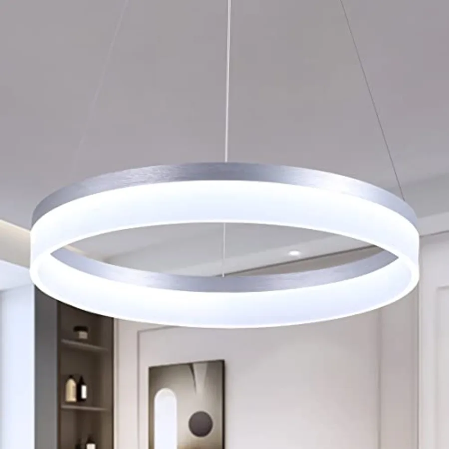Modern LED Chandelier - Dimmable 9.7" Round Pendant Light, Height Adjustable UL-Certified Ceiling Light for Dining Room, Kitche
Modern LED Chandelier - Dimmable 9.7" Round Pendant Light, Height Adjustable UL-Certified Ceiling Light for Dining Room, Kitche
