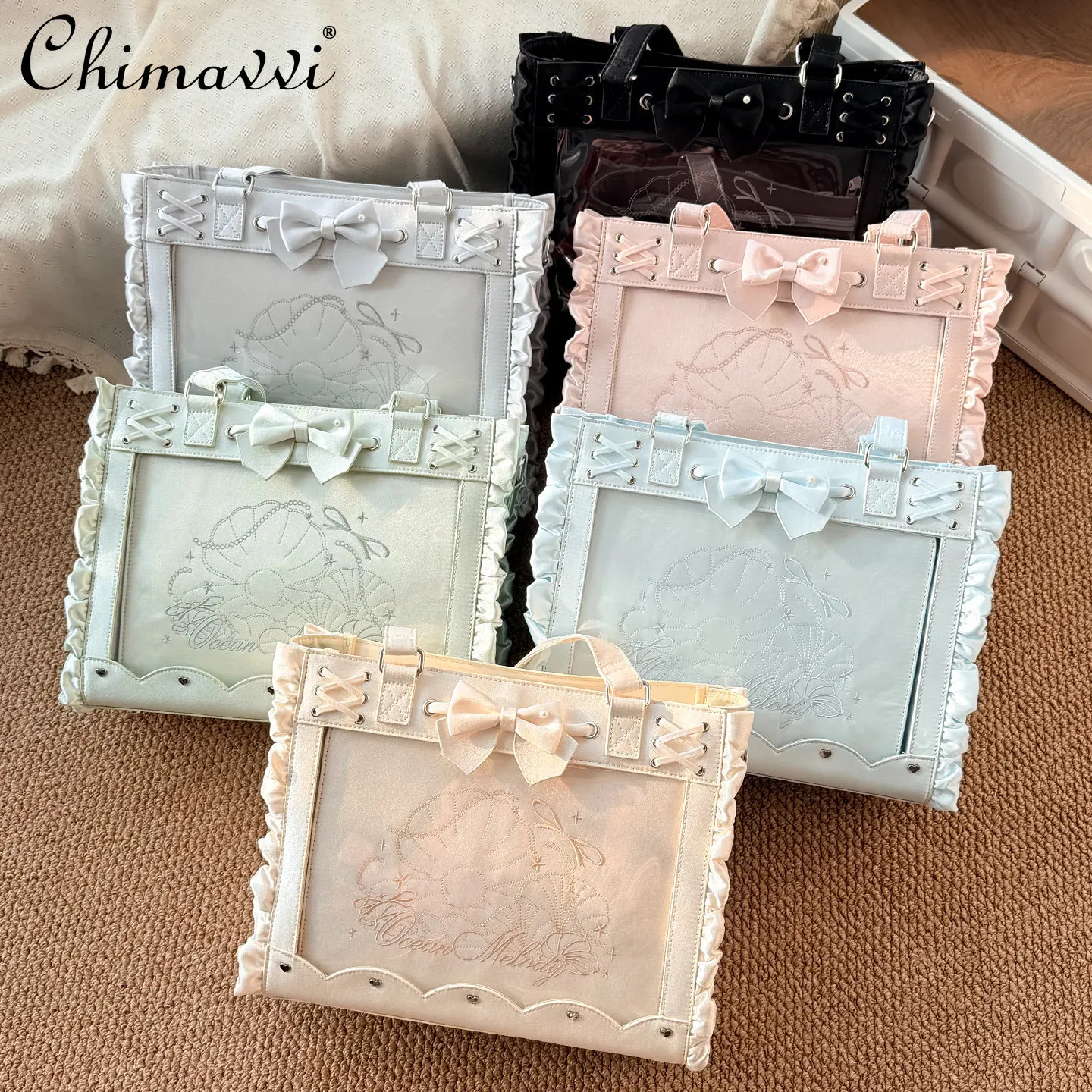 New Original Japanese Style Pain Bag Cute Girl Large Capacity Shoulder Crossbody Transparent Zagu Bar Y2k Women's Satchel Bag
New Original Japanese Style Pain Bag Cute Girl Large Capacity Shoulder Crossbody Transparent Zagu Bar Y2k Women's Satchel Bag