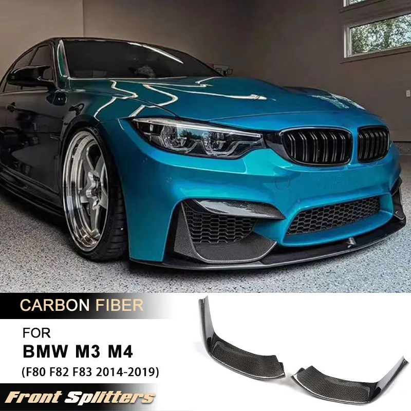 Car Front Bumper Splitters for BMW F80 M3 F82 F83 M4 2014-2019 Racing Front Lip Splitters Fins Body Kits Carbon Fiber
Car Front Bumper Splitters for BMW F80 M3 F82 F83 M4 2014-2019 Racing Front Lip Splitters Fins Body Kits Carbon Fiber