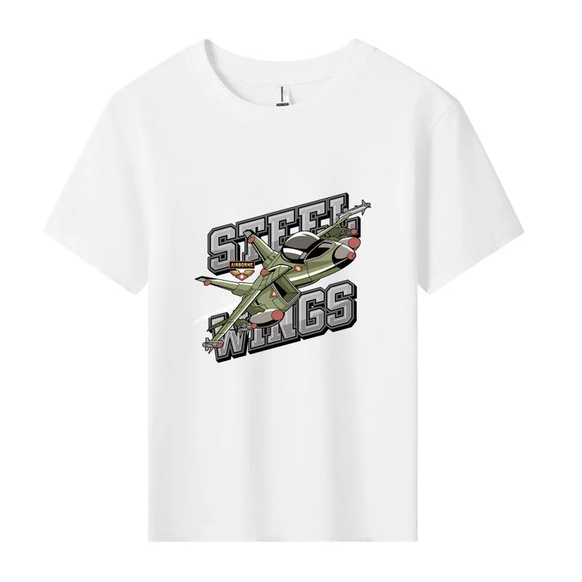 Summer New Children's Clothing Funny Combat Aircraft Print Kids Clothes Boys Short Sleeve T-shirt Cotton Tops Girls Tee Shirts
Summer New Children's Clothing Funny Combat Aircraft Print Kids Clothes Boys Short Sleeve T-shirt Cotton Tops Girls Tee Shirts