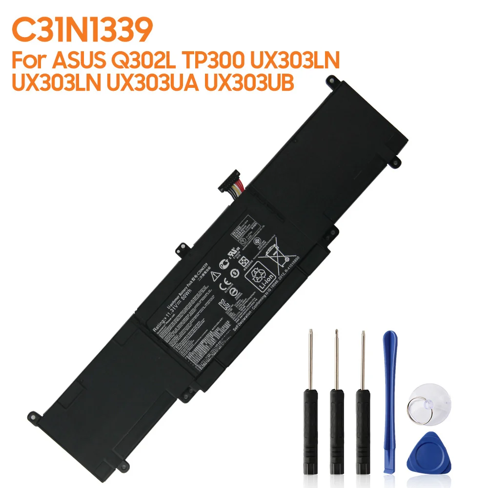 Сменный аккумулятор C31N1339 для ASUS UX303LN UX303UA UX303U TP300 UX303UB Q30 Q302 Q302L, аккумуляторная батарея
Сменный аккумулятор C31N1339 для ASUS UX303LN UX303UA UX303U TP300 UX303UB Q30 Q302 Q302L, аккумуляторная батарея