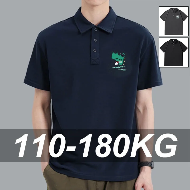 Модная мужская летняя футболка больших размеров, топы 7XL, 6XL, 5XL, рубашка поло с короткими рукавами и лацканами, футболки с короткими рукавами, мужская одежда 110-180 кг 
Модная мужская летняя футболка больших размеров, топы 7XL, 6XL, 5XL, рубашка поло с короткими рукавами и лацканами, футболки с короткими рукавами, мужская одежда 110-180 кг