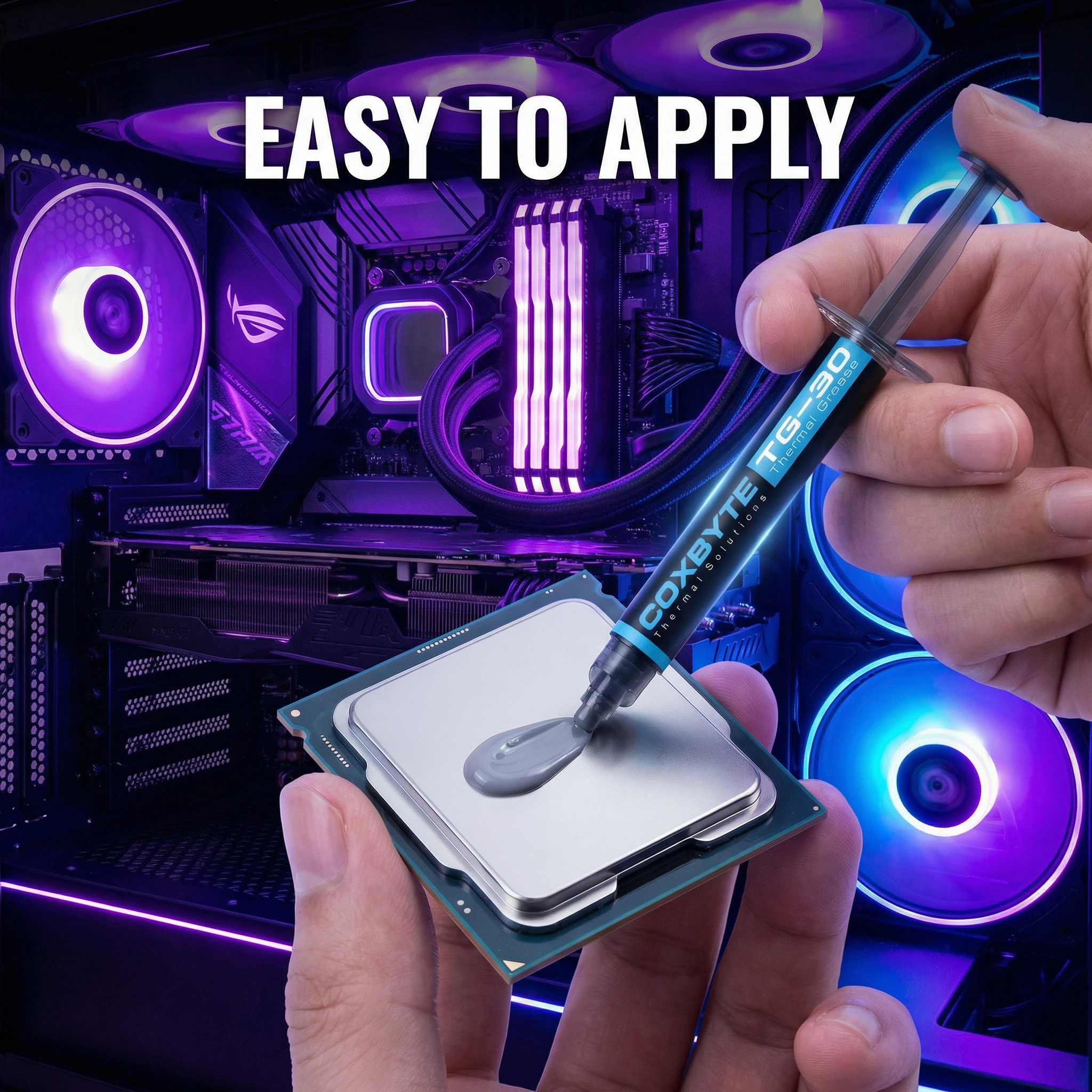 Термопаста Coxbyte для охлаждения CPU и GPU, теплопроводность 17.5 Вт/мК, термопаста для процессоров и кулеров.
Термопаста Coxbyte для охлаждения CPU и GPU, теплопроводность 17.5 Вт/мК, термопаста для процессоров и кулеров.