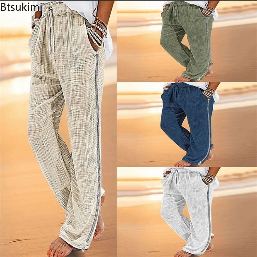 Men's Spring Autumn Casual Pants Pocket Side Zipper Wide Leg Pants Elastic Waist Belt Loose Pants Sport Wide Leg Trousers Male
Men's Spring Autumn Casual Pants Pocket Side Zipper Wide Leg Pants Elastic Waist Belt Loose Pants Sport Wide Leg Trousers Male