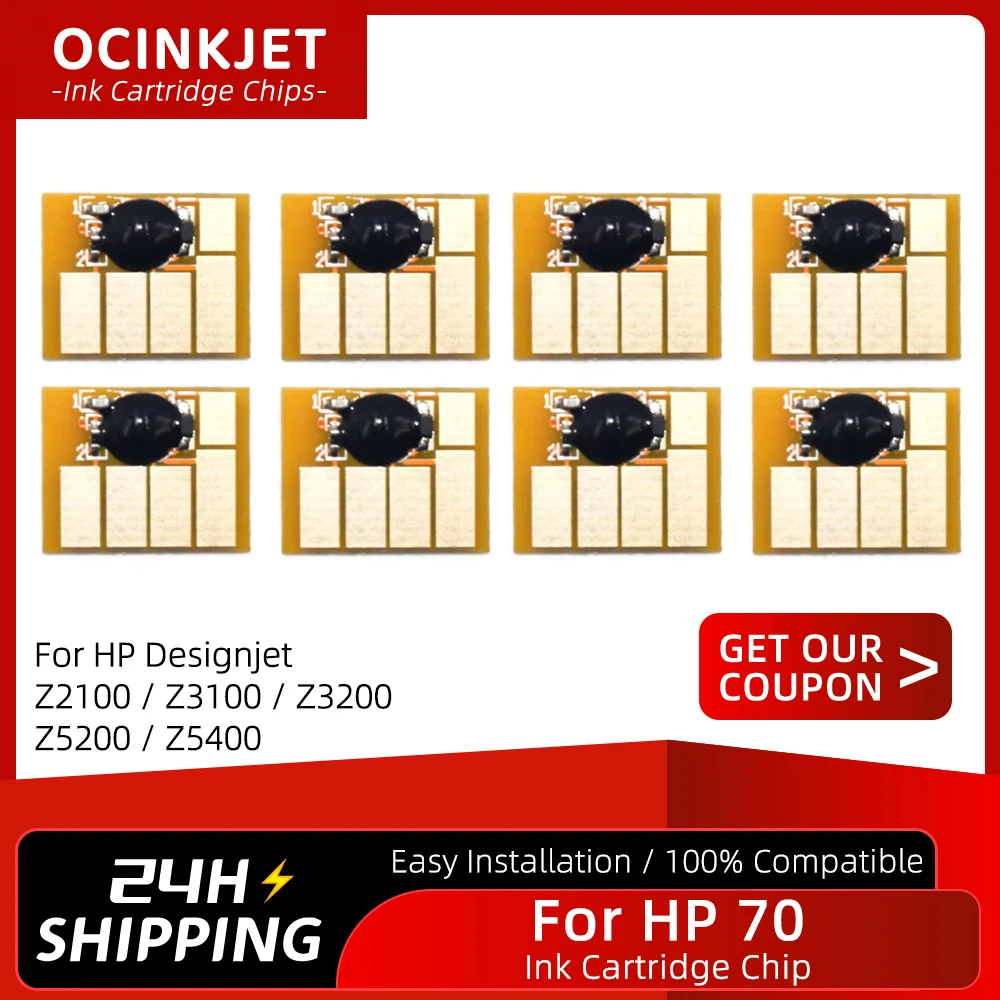 8 Colors For HP 70 Cartridge Chip One Time Use Chip For HP Designjet Z2100 Z3100 Z3200 Z5200 Z5400 Printer Single Use Chip
8 Colors For HP 70 Cartridge Chip One Time Use Chip For HP Designjet Z2100 Z3100 Z3200 Z5200 Z5400 Printer Single Use Chip