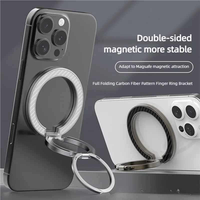 Fashion Carbon Fiber Pattern Double Sided Magnetic Phone Holder Bracket For MagSafe Cellphone Grip Mobile Support Stand Grip Tok
Fashion Carbon Fiber Pattern Double Sided Magnetic Phone Holder Bracket For MagSafe Cellphone Grip Mobile Support Stand Grip Tok