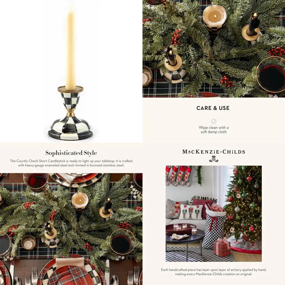 Elegant Black and White Checkered Candlestick Holder, Cute Decorative Candle Holder for Home
Elegant Black and White Checkered Candlestick Holder, Cute Decorative Candle Holder for Home