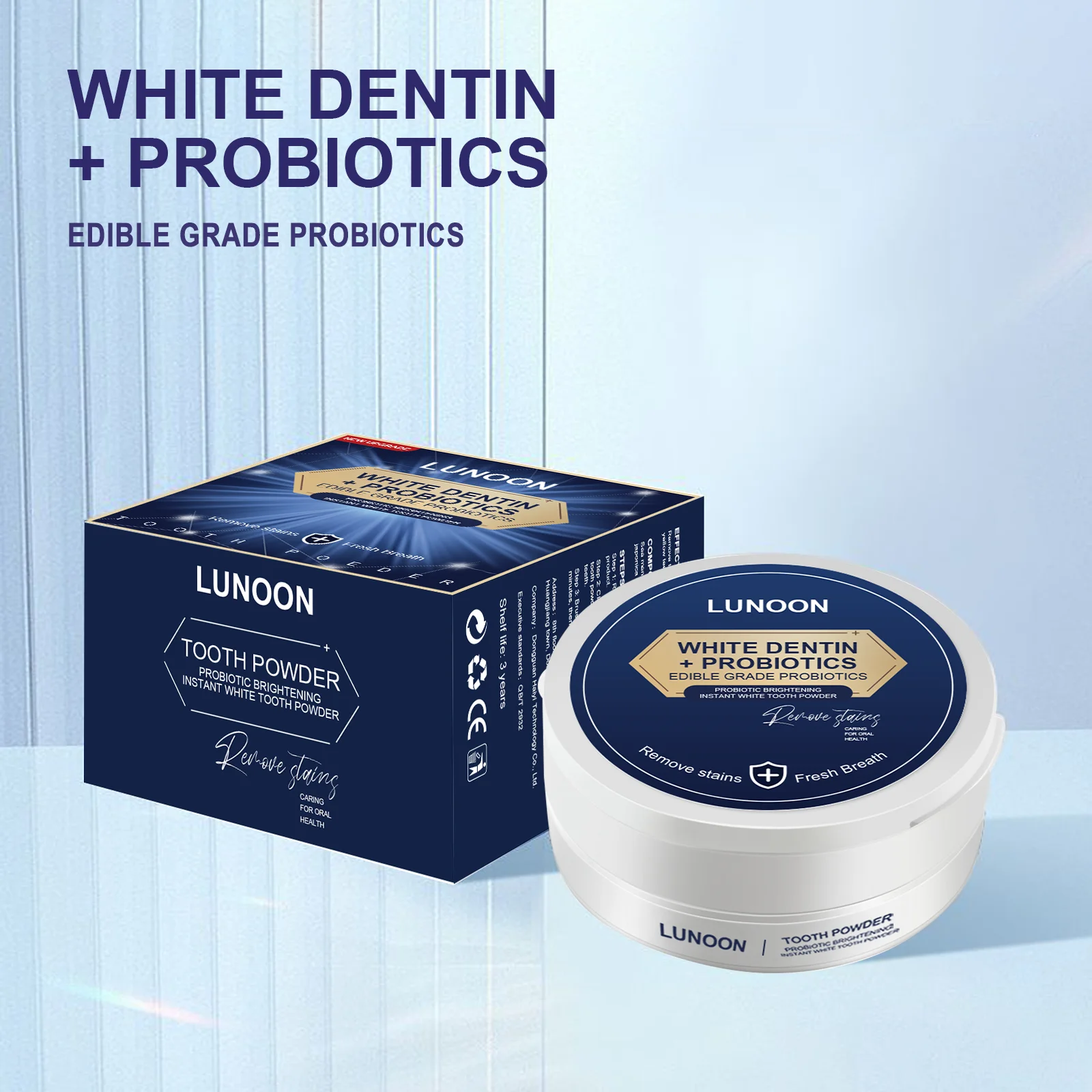 LUNOON Probiotic Teeth Whitening Powder 50g, Remove Stains & Fresh Breath, Enamel Safe, Edible Grade Formula 
LUNOON Probiotic Teeth Whitening Powder 50g, Remove Stains & Fresh Breath, Enamel Safe, Edible Grade Formula