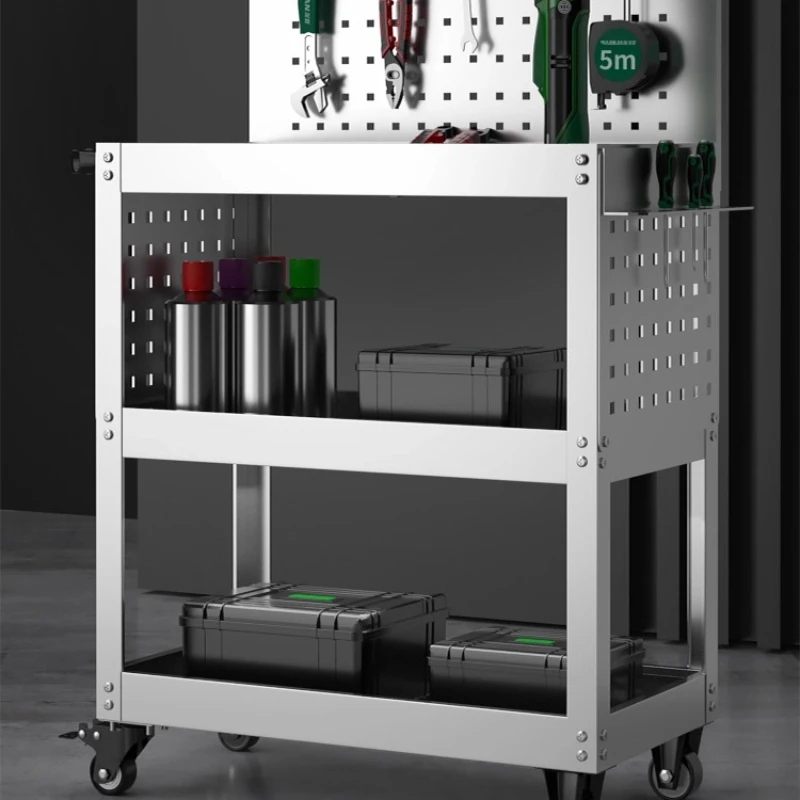 Stainless steel tool cart trolley multifunctional auto repair three-layer maintenance storage rack sub-layer mobile cabinet
Stainless steel tool cart trolley multifunctional auto repair three-layer maintenance storage rack sub-layer mobile cabinet