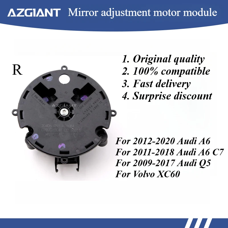 For Audi A6 2012-2020 C7 2011-2018 Q5 2009-2017 Volvo XC60 Authentic Car Left Right Wing Mirror Adjustment Motor Assembly
For Audi A6 2012-2020 C7 2011-2018 Q5 2009-2017 Volvo XC60 Authentic Car Left Right Wing Mirror Adjustment Motor Assembly