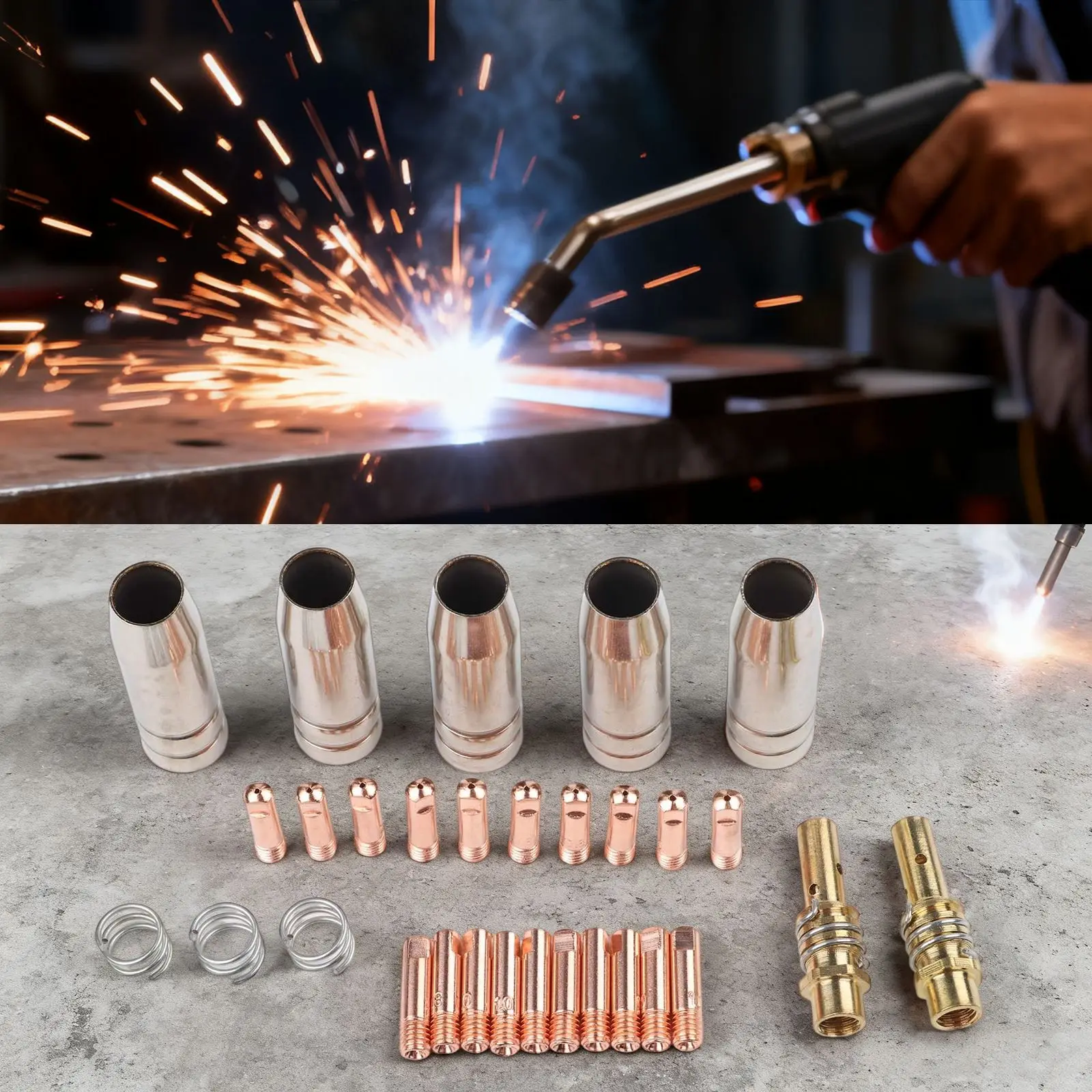 Welding Applications 1.0mm Contact Tips Kit High Temperature Resistance Components Contact Tips For MAG Welding
Welding Applications 1.0mm Contact Tips Kit High Temperature Resistance Components Contact Tips For MAG Welding